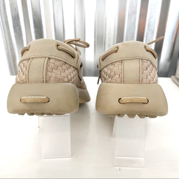 Womens Soft Science The Cruise Loafers Lightweight Woven Leather Laces Boat Tan - Picture 8 of 14